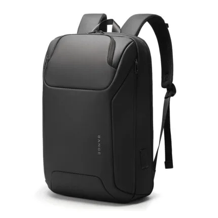 laptop bag for work Dubai – Bange 7802 Laptop Backpack - Side profile showing depth and USB port