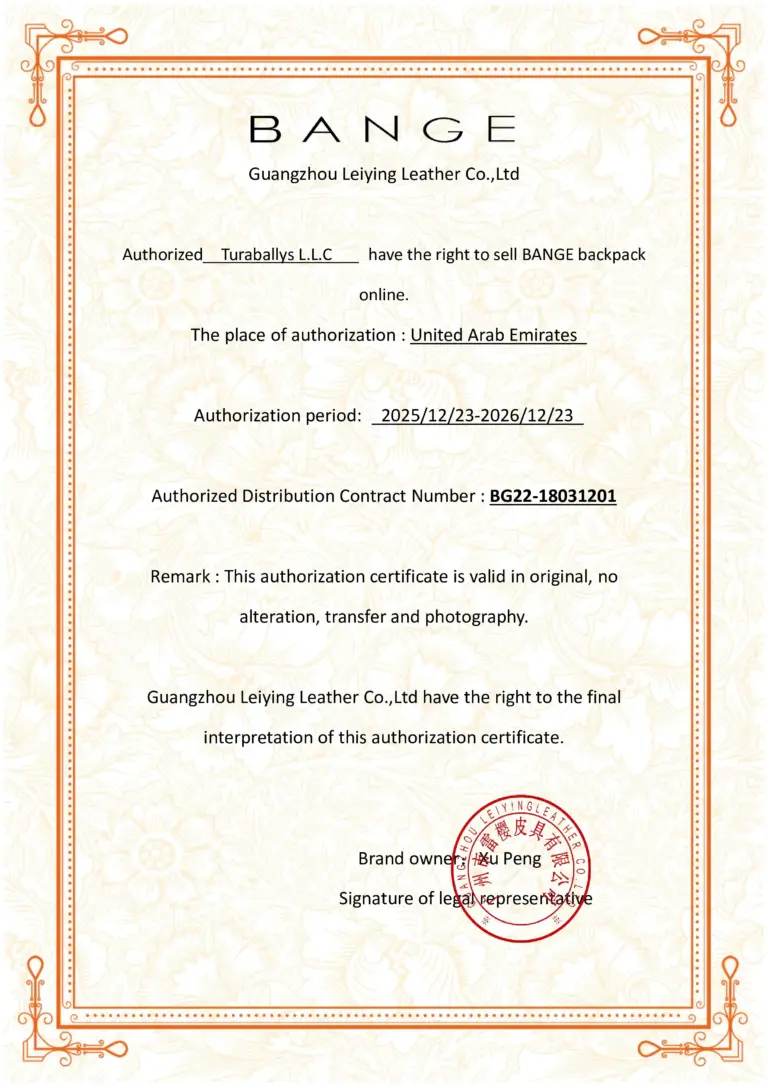Official Bange Authorized Reseller – Turaballys 1 Bange Dubai bange authorized reseller certificate dubai